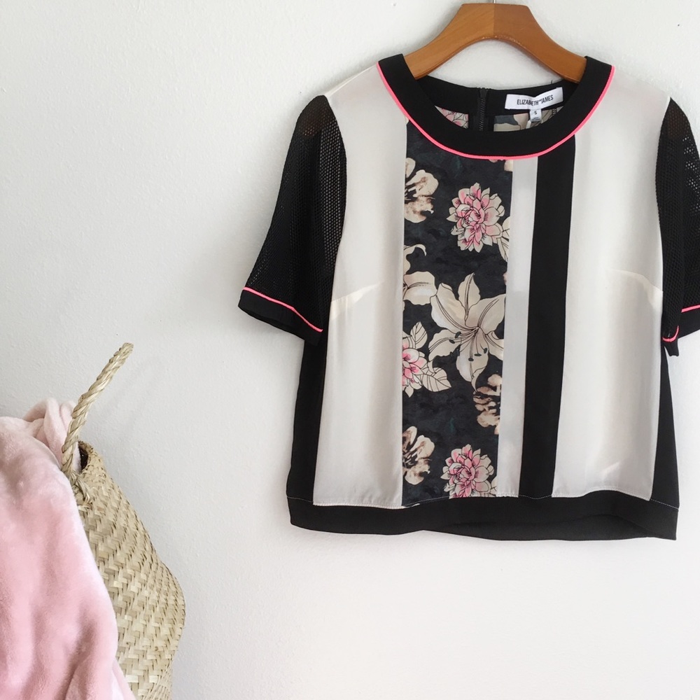 Elizabeth & James | Brant Mixed Media Blouse